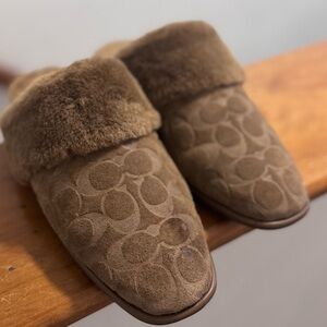Coach Brown Slippers
